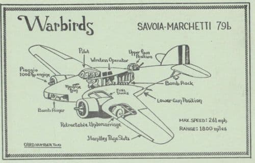 Savoia Marchetti 791 WW2 Military Bomber Plane Limited Edition Postcard