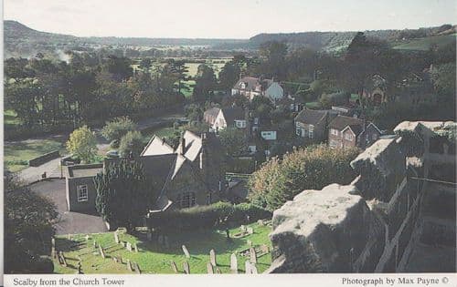 Scalby Church Tower Yorkshire Arial Photo Postcard