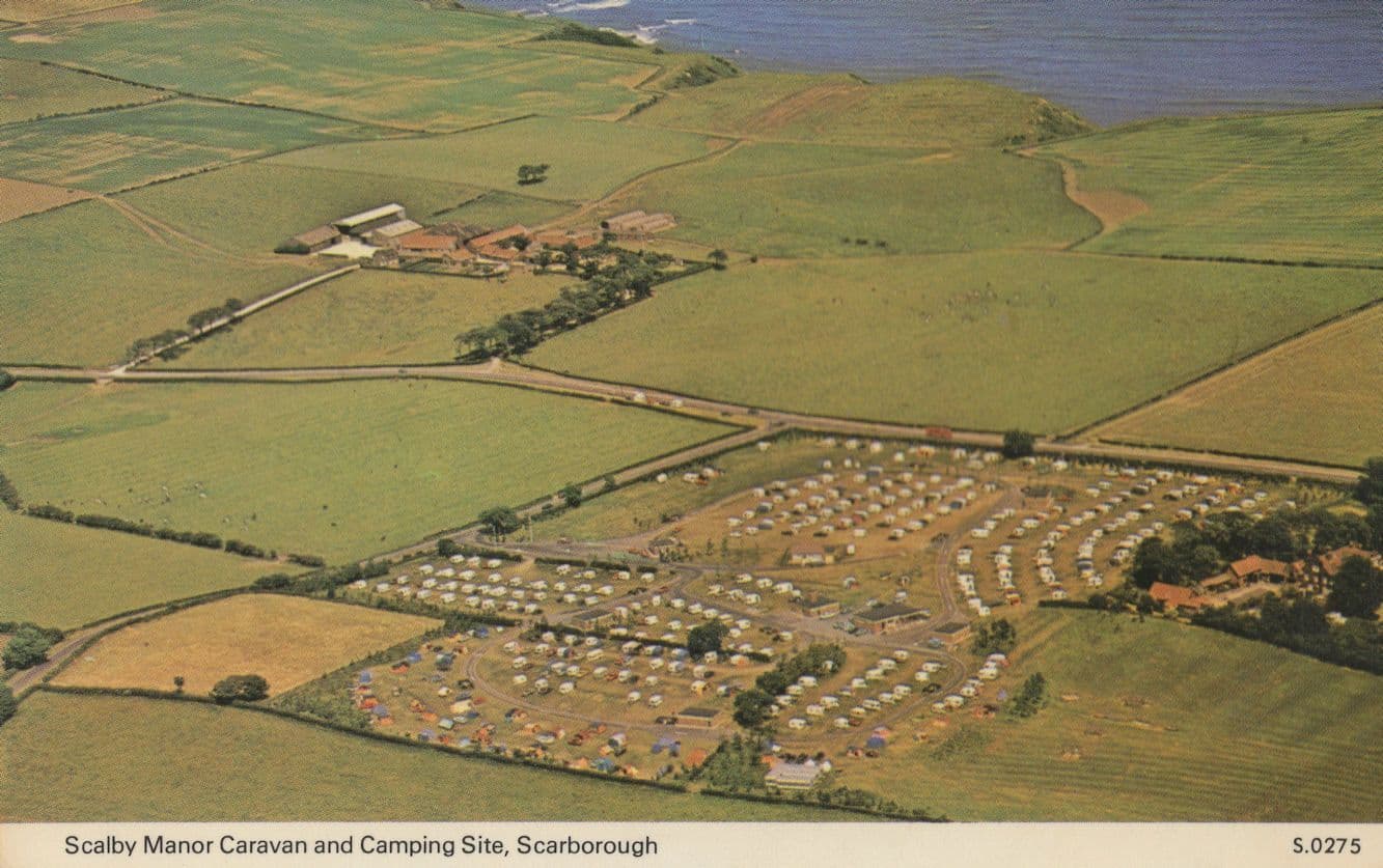 Scalby Manor Caravan and Camping Site Scarborough Yorkshire Postcard