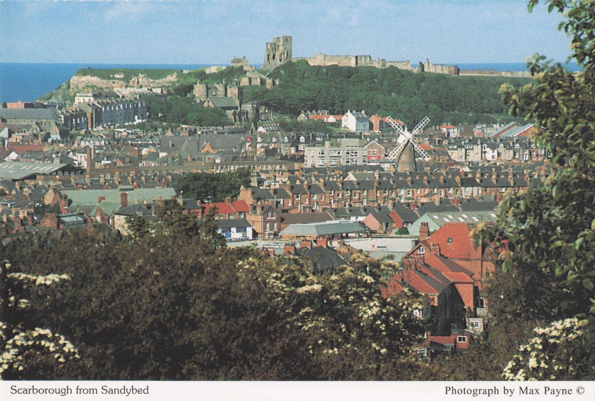 Scarborough from Sandybed Aerial Women's Institute Yorkshire Rare Postcard