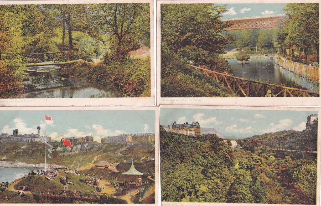 Scarborough Valley 4x Antique Postcard s