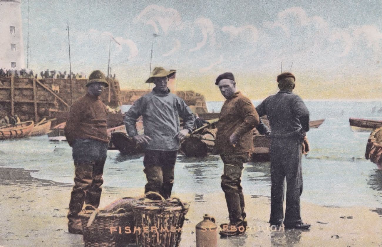 Scarborough Yorkshire Fisherman 1907 Old Postcard