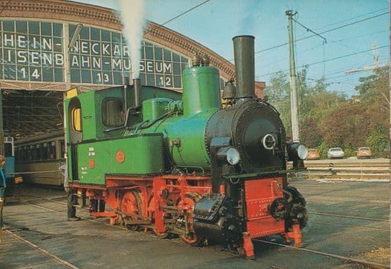 Schmalspur Lokomotive 74 German Train Postcard