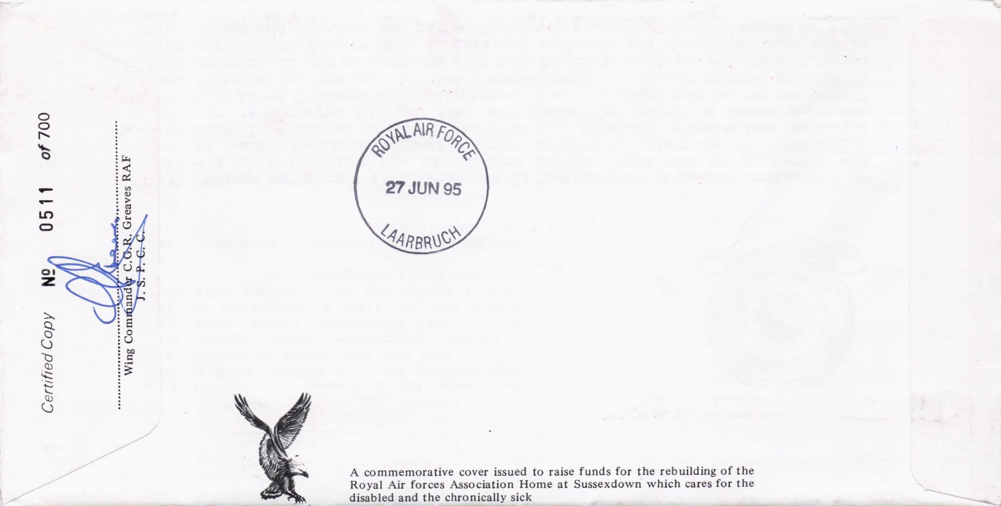Science Fiction Time Travel UFO Military Squadrons Of The Royal Air Force Hand Signed FDC