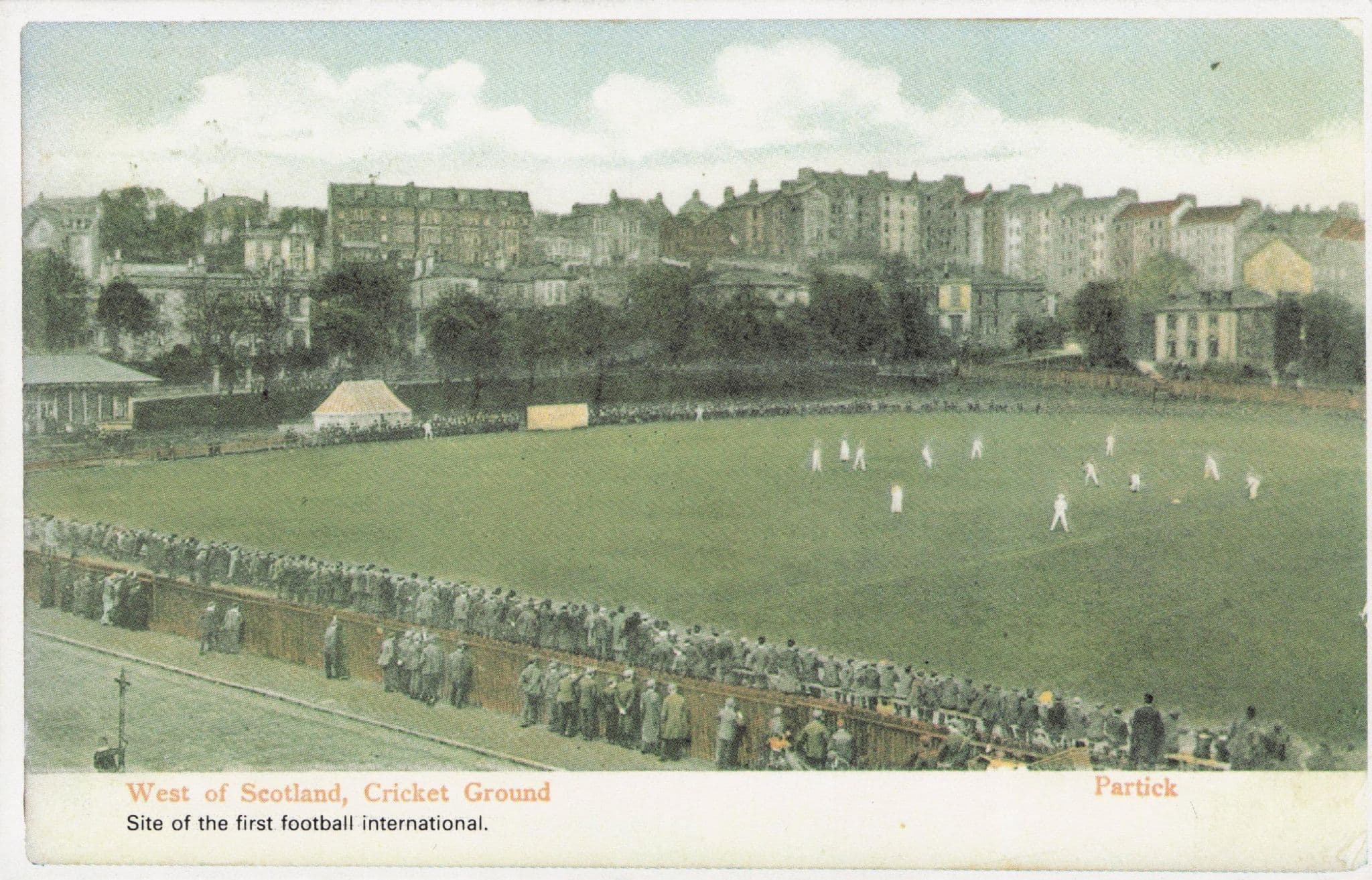 Scotland vs England 1872 Victorian Football Painting Postcard