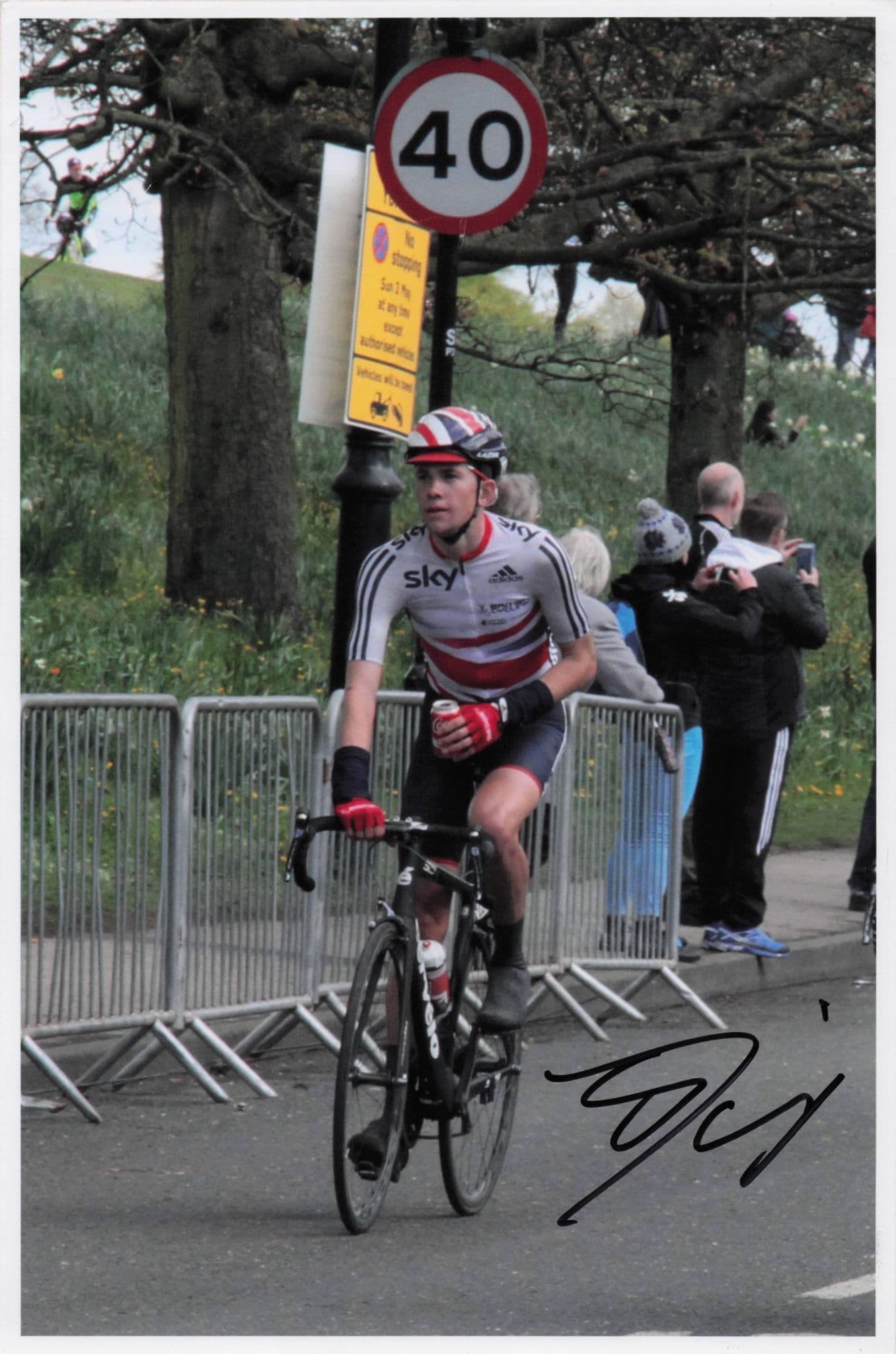 Scott Davies Welsh Cycling 2015 Tour De France 12x8 Hand Signed Photo