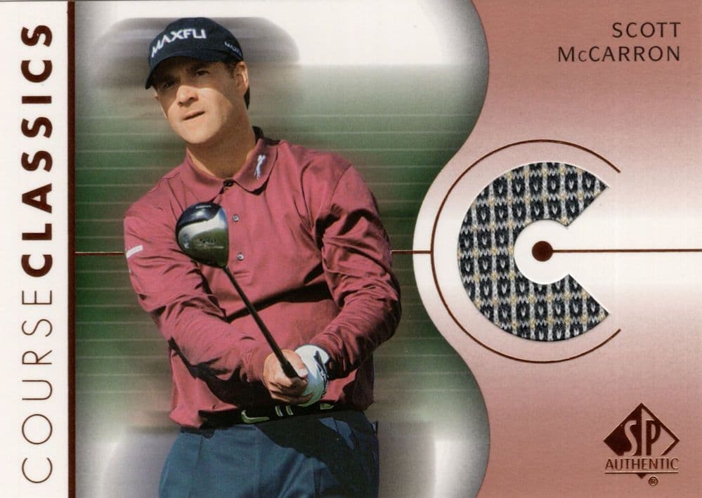 Scott McCarron Course Classics 2003 Authentic Worn PGA Tour Golf Shirt Card