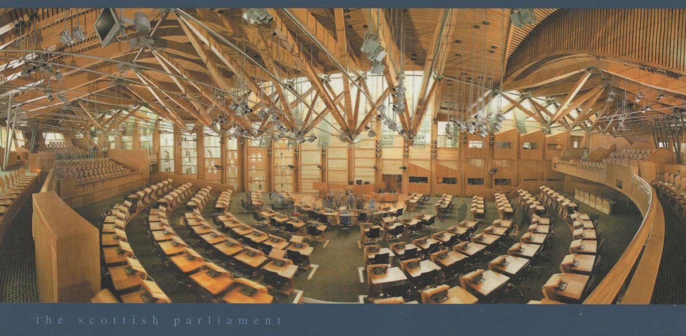 Scottish Parliament Hand Signed Autograph Scotland Postcard