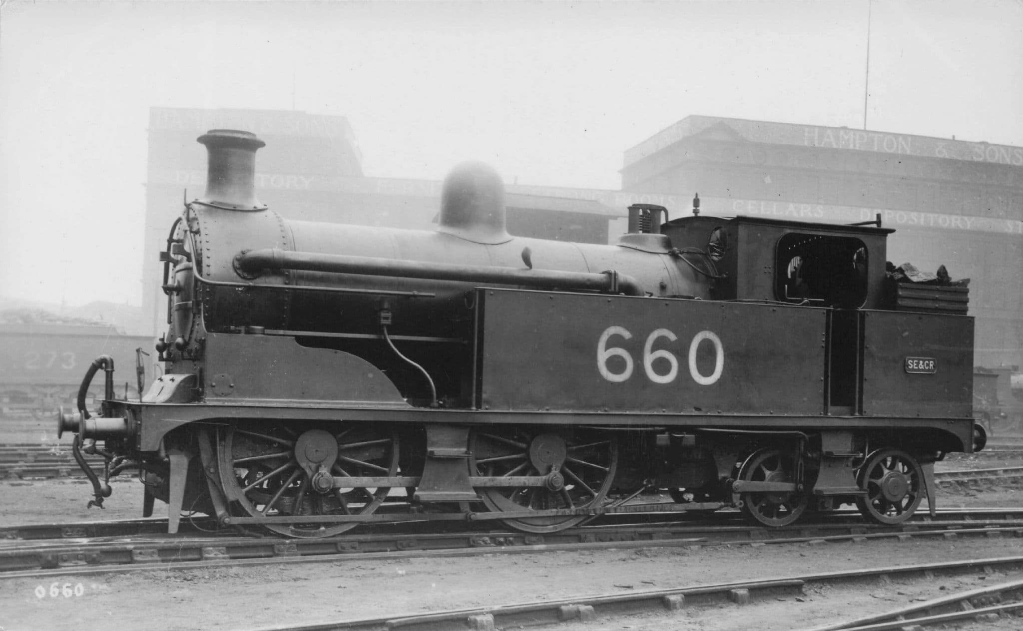 SE&CR Train No 660 Railway Old Real Photo Postcard