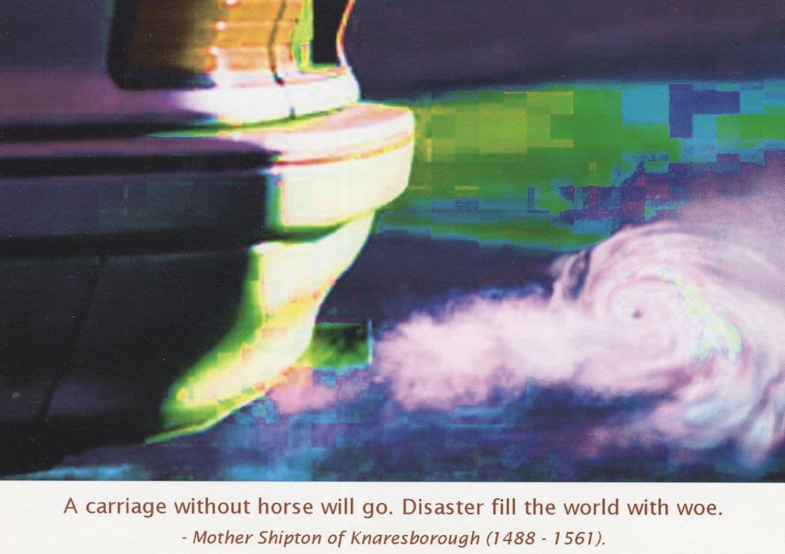 Sea Hurricane Weather Disaster Mother Skipton Advertising Postcard