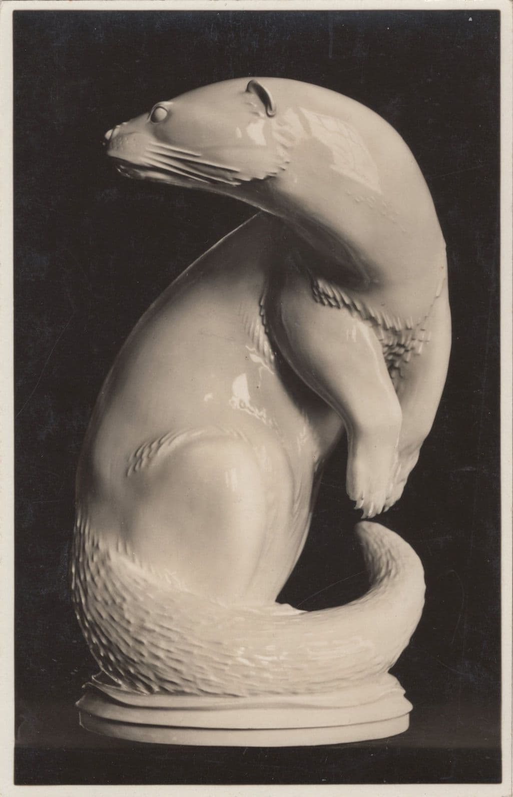Sea Lion Berlin Budapelter Estrasse Old Sealife Statue German Postcard