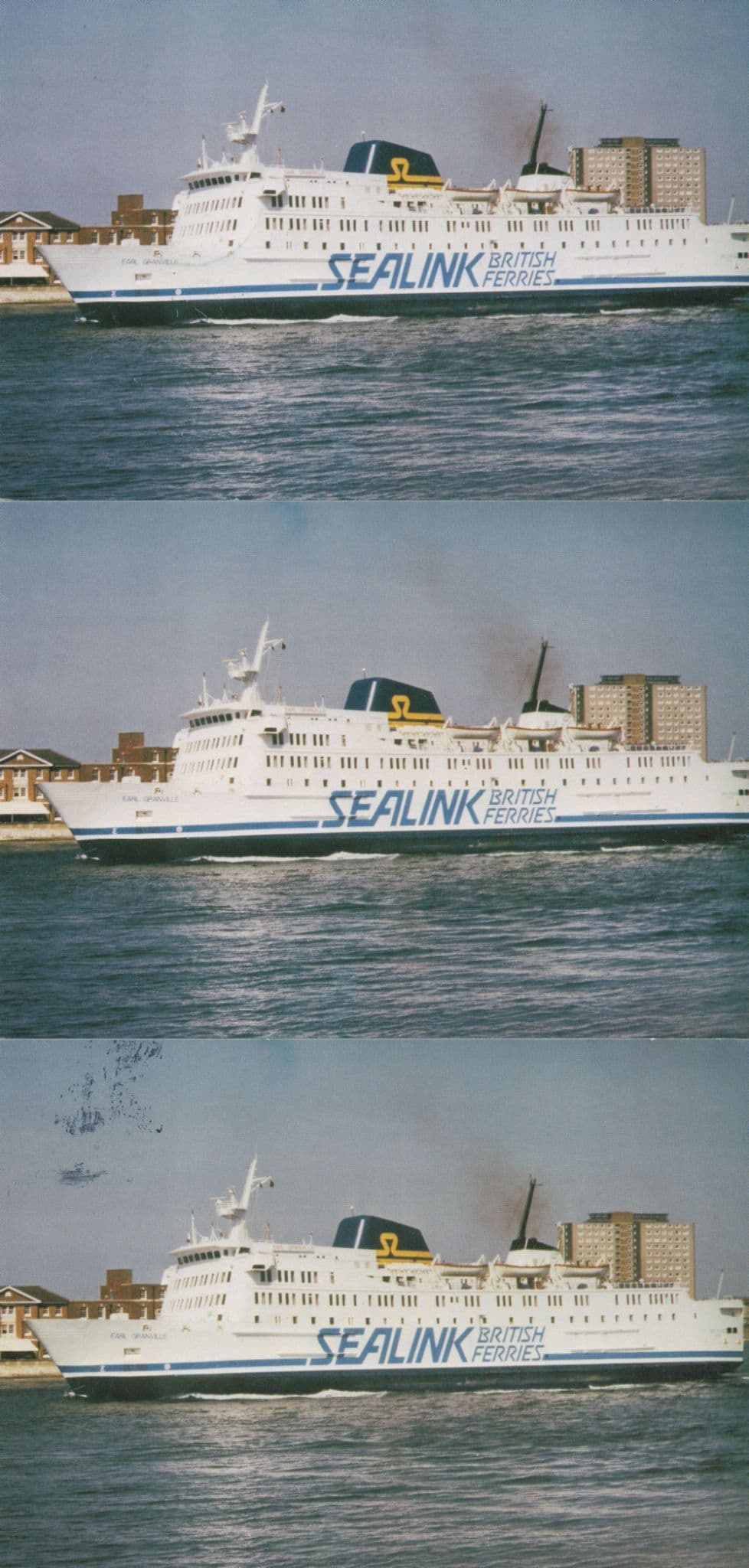 Sealink Ferry Earl Granville William incl Posted On Board 3x Postcard s