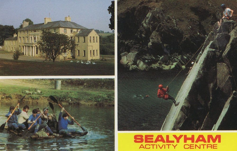 Sealyham Mountain Climbing Boat Dyfed Welsh Holiday Centre Postcard