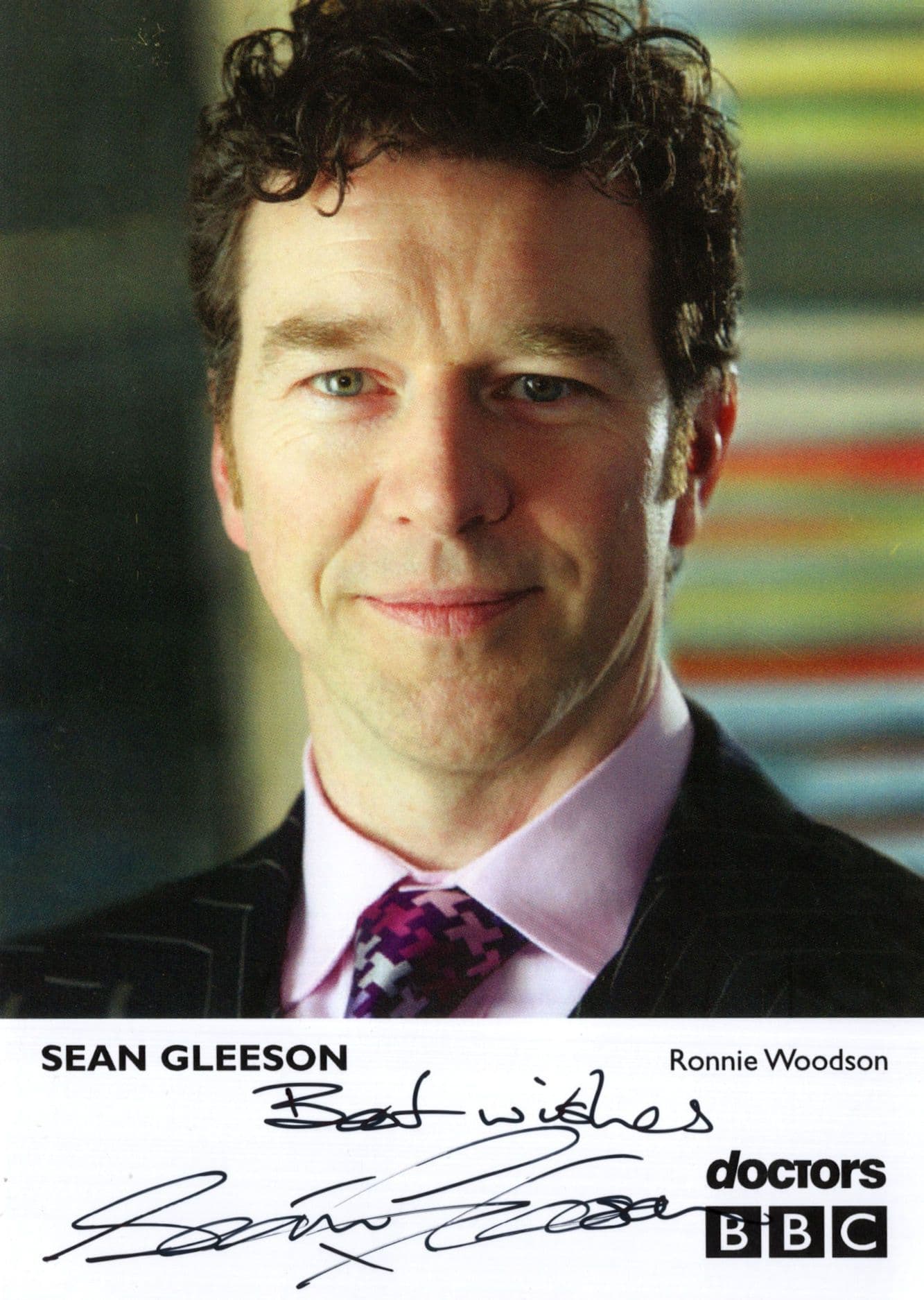 Sean Gleeson as Ronnie Woodson BBC Doctors Hand Signed Cast Photo