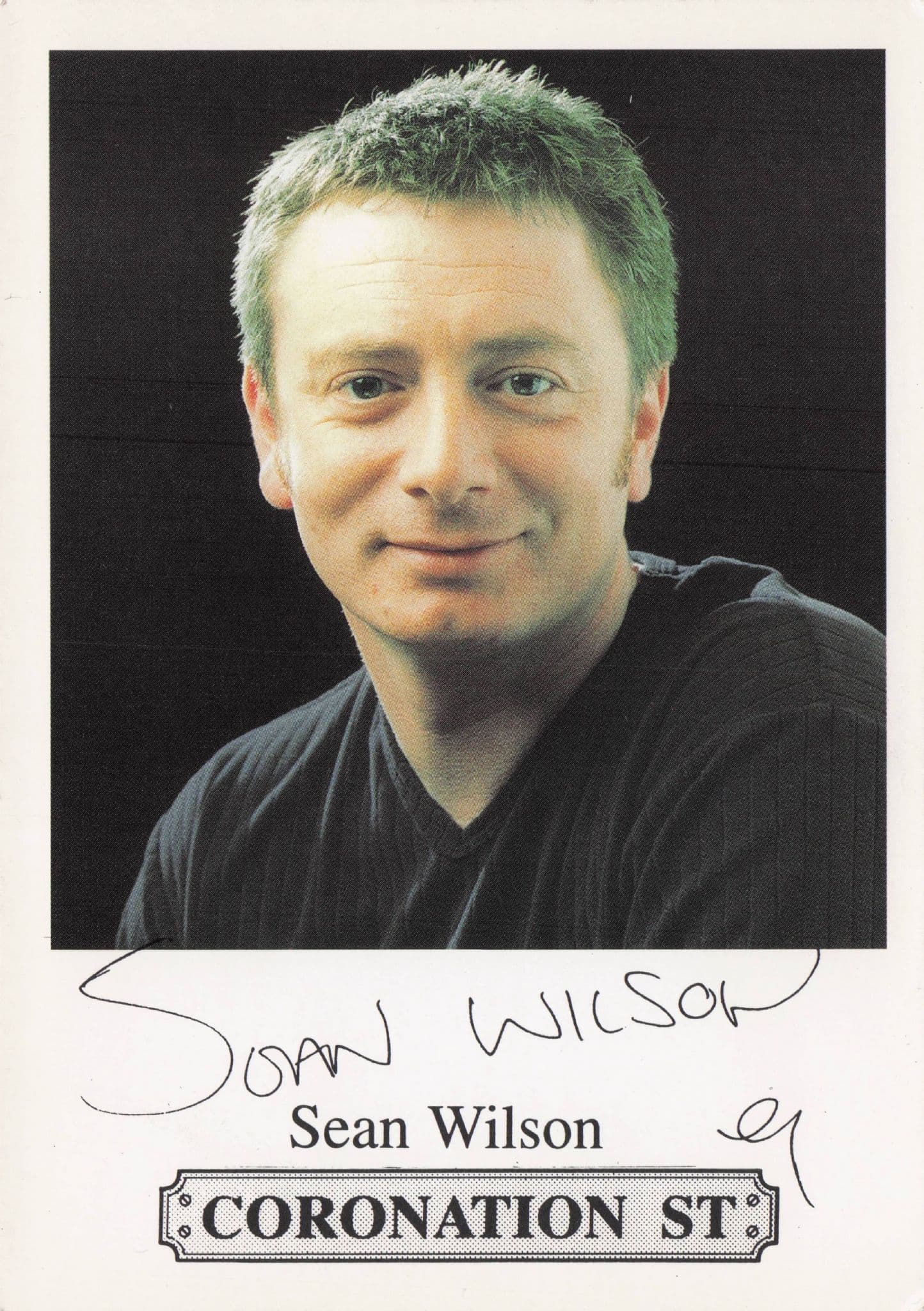 Sean Wilson Coronation Street Printed Signed Cast Card Photo