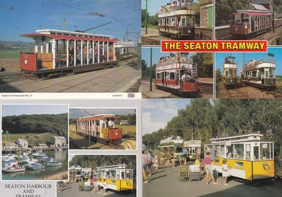 Seaton Tramway Vendor Caravan Car 4x Postcard s
