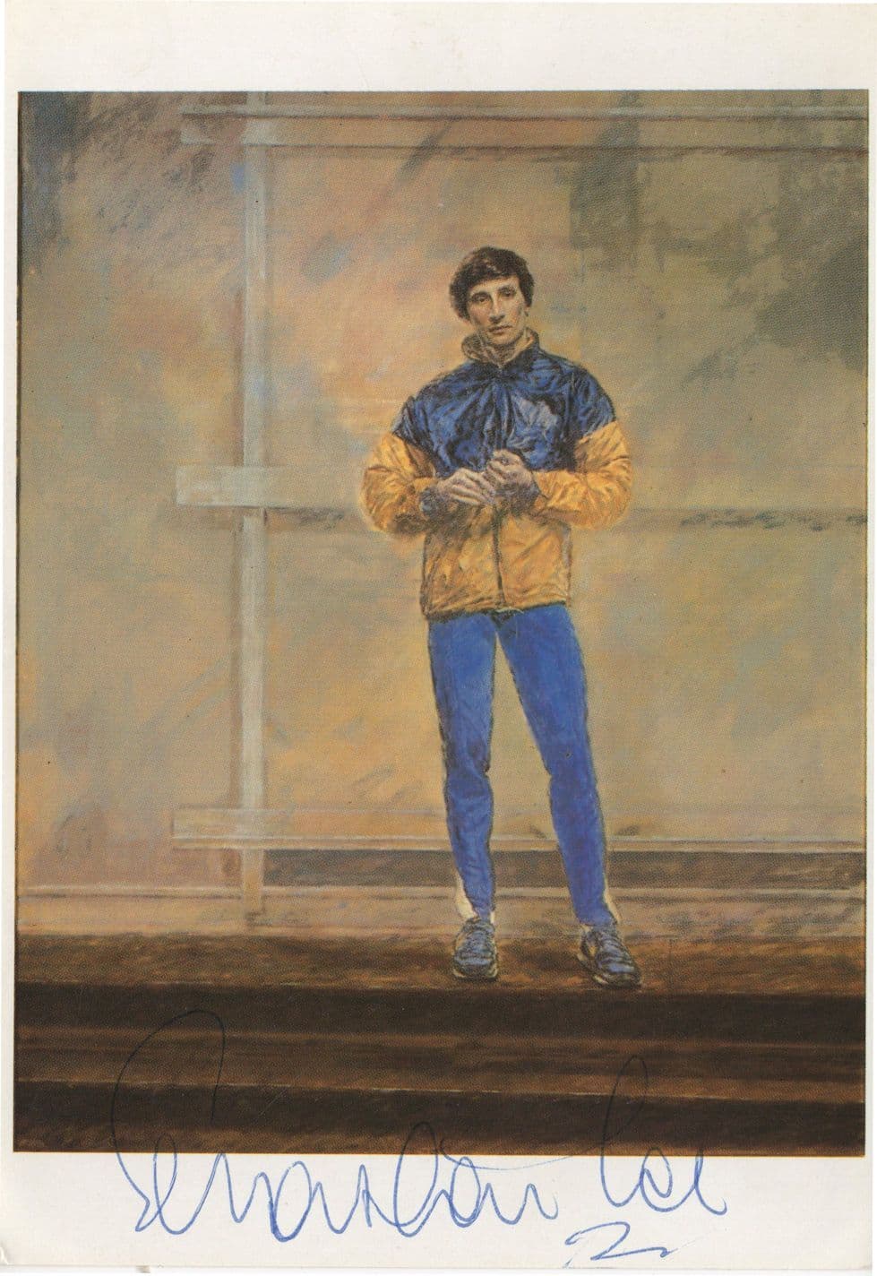 Sebastian Coe Olympic Games Hand Signed NPG Painting Postcard