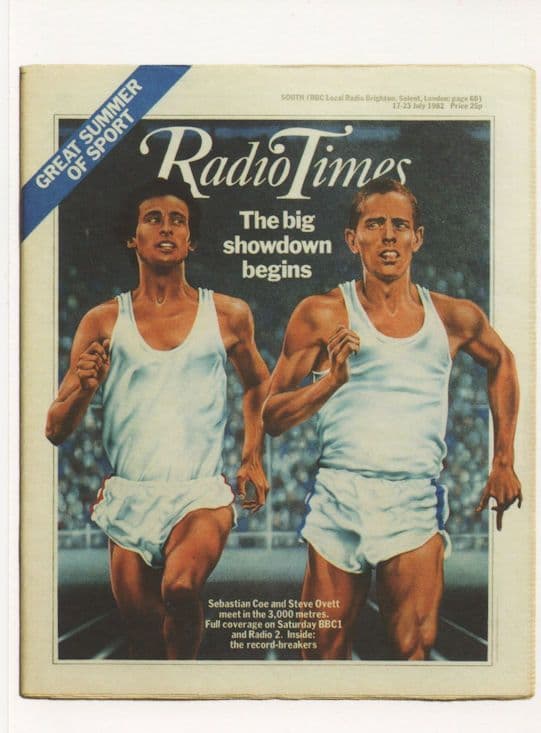 Sebastian Coe Steve Ovett BBC Athletics Championship TV Postcard