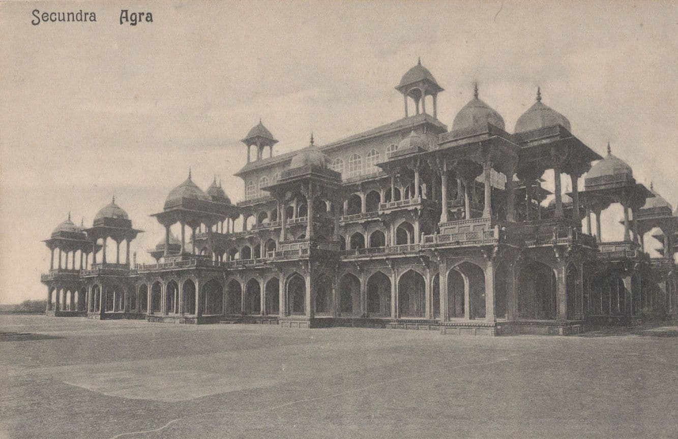 Secundra Agra Rare Indian Old Postcard