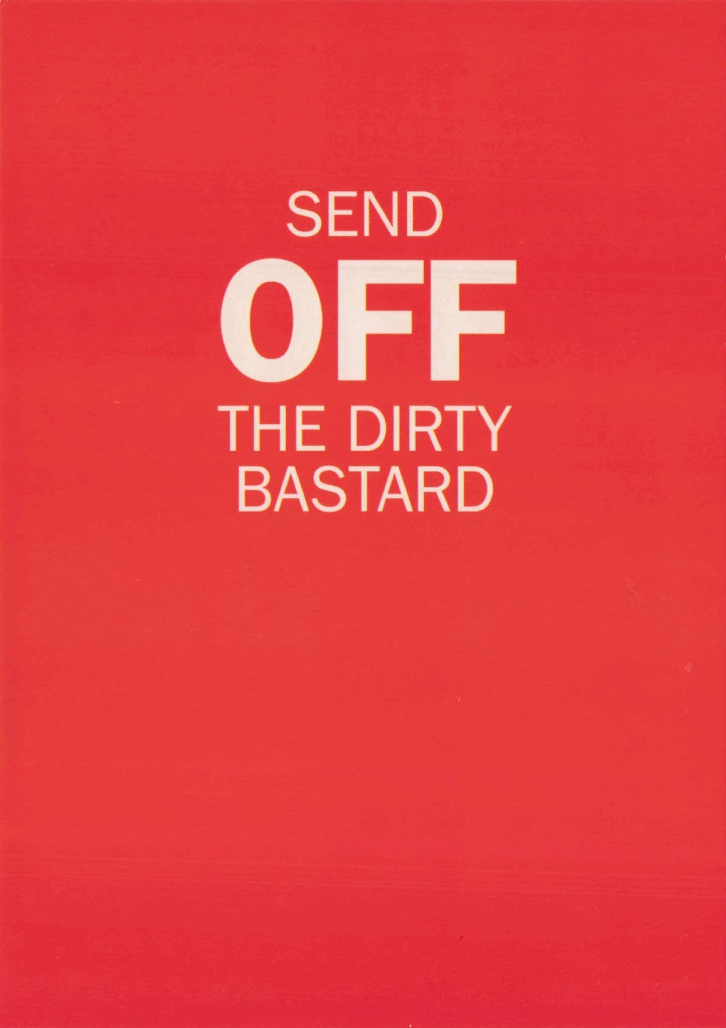Send Off The Dirty Bastard Football Rugby Comic Sign Postcard