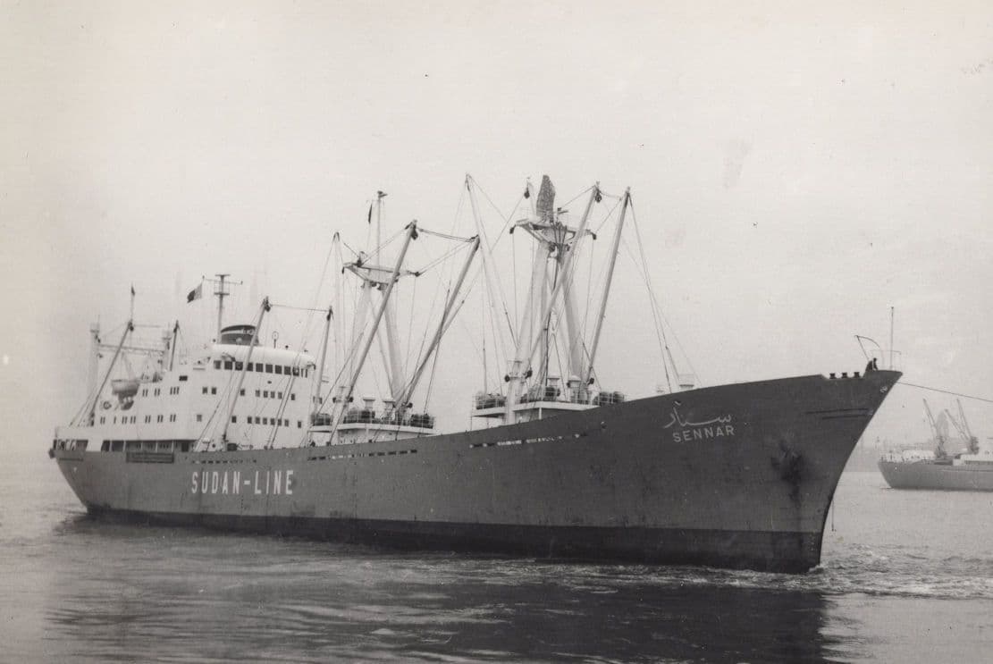 Sennar Middle East Sudan Line Ship Rare Vintage Photo