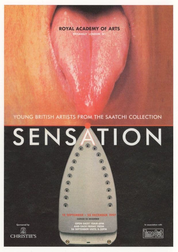 Sensation Saatchi Collection London Painting Exhibition Advertising Postcard