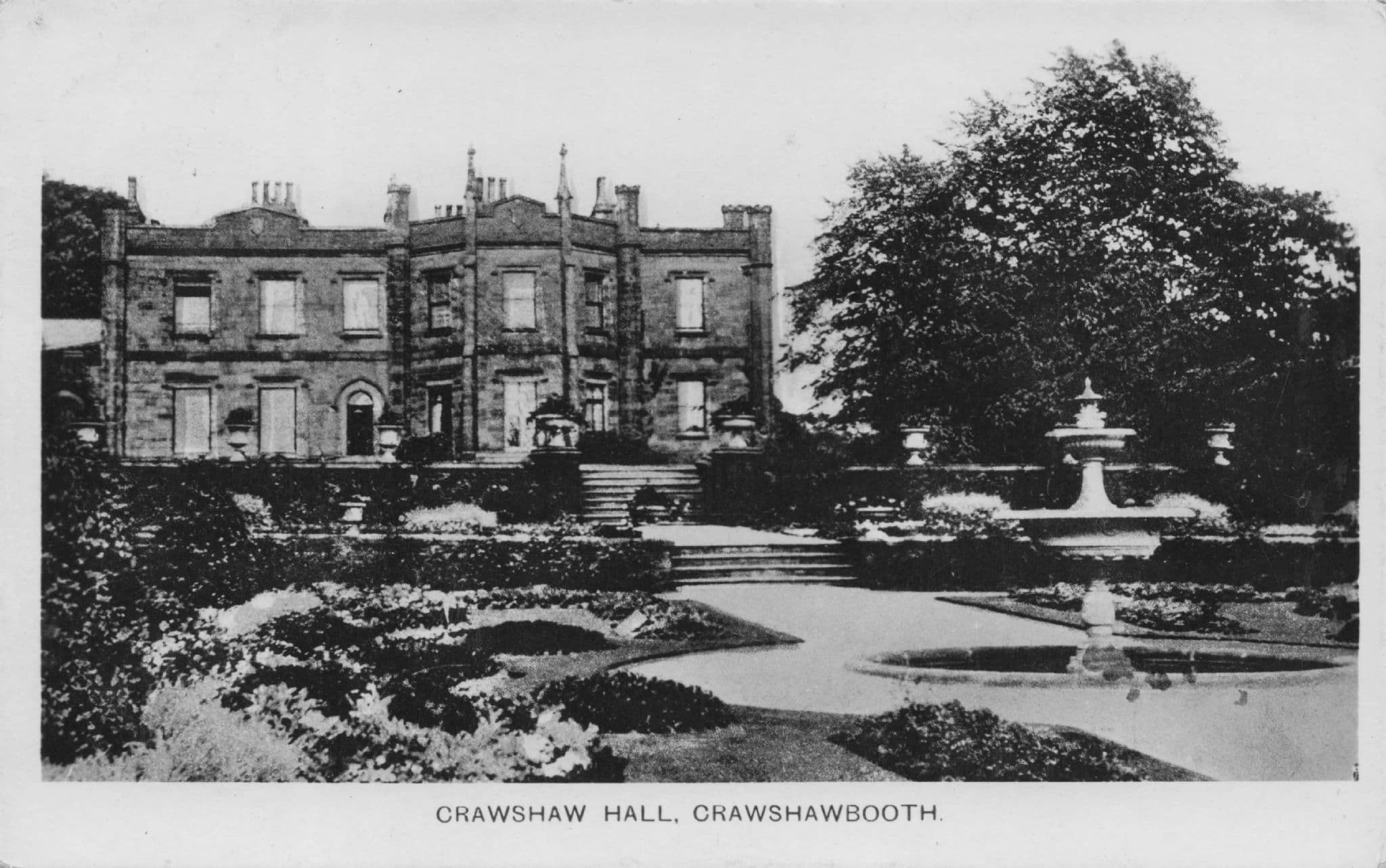 Sent From Crawshaw Hall Crawshawbooth Lancashire Real Photo Postcard