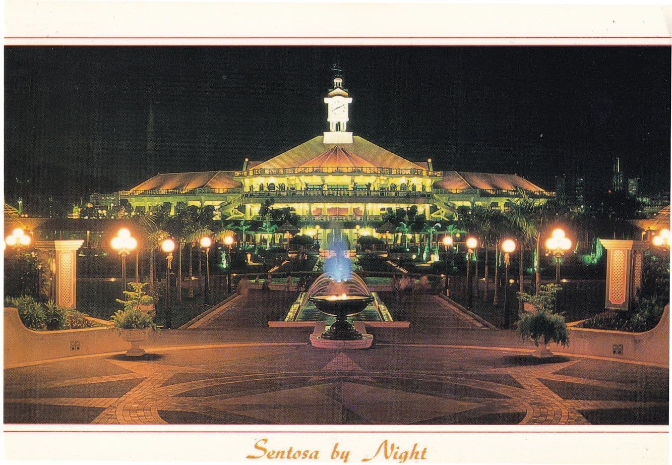 Sentosa At Night Singapore Postcard