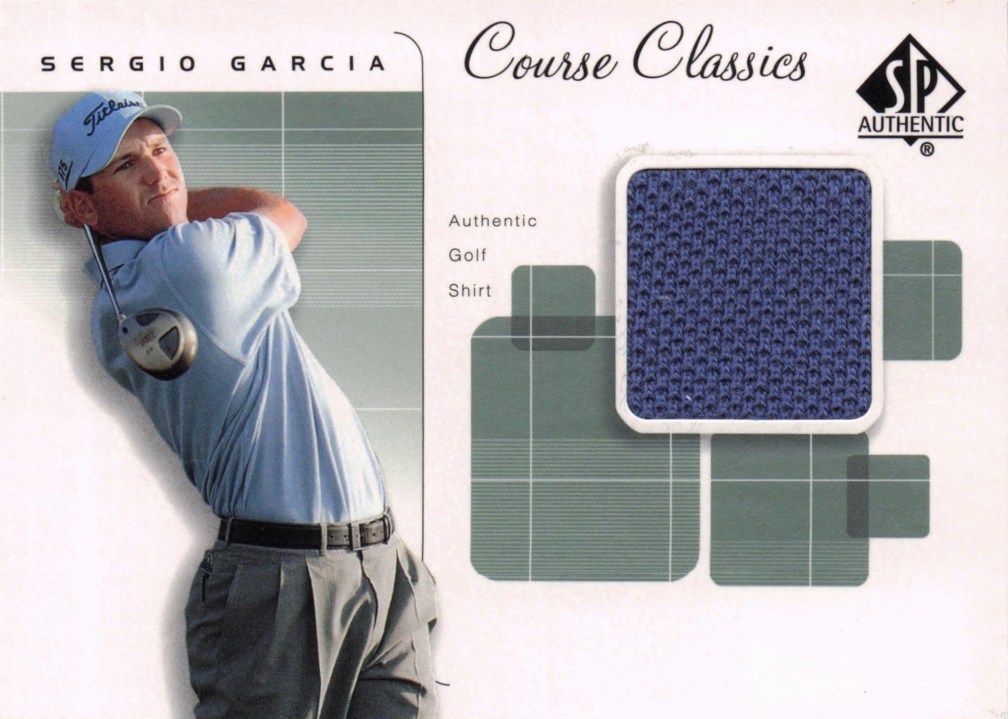 Sergio Garcia Course Classics 2002 Authentic Worn PGA Tour Golf Shirt Card
