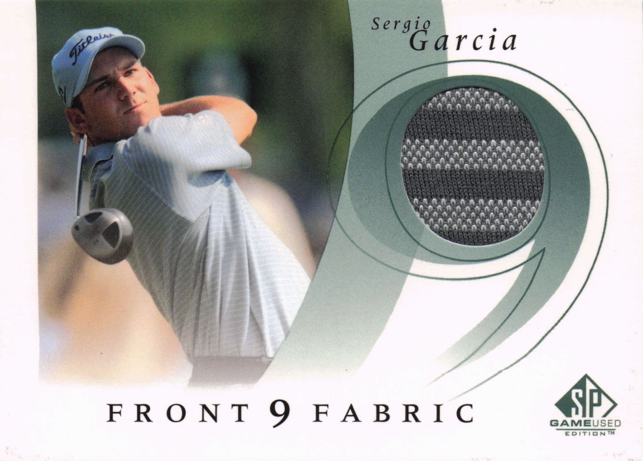 Sergio Garcia Front 9 Fabric 2002 Upper Deck Authentic Shirt Card
