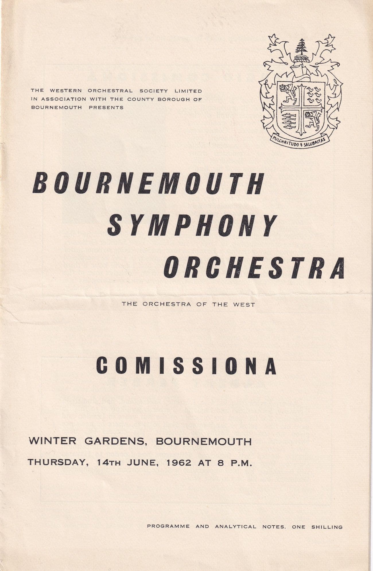 Sergiu Comissiona Bournemouth Symphony Orchestra Dorset Classical Theatre Programme