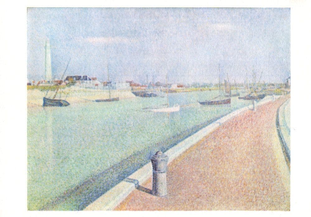 Seurat The Canal At Garvelines Petit Port Philippe Painting Postcard