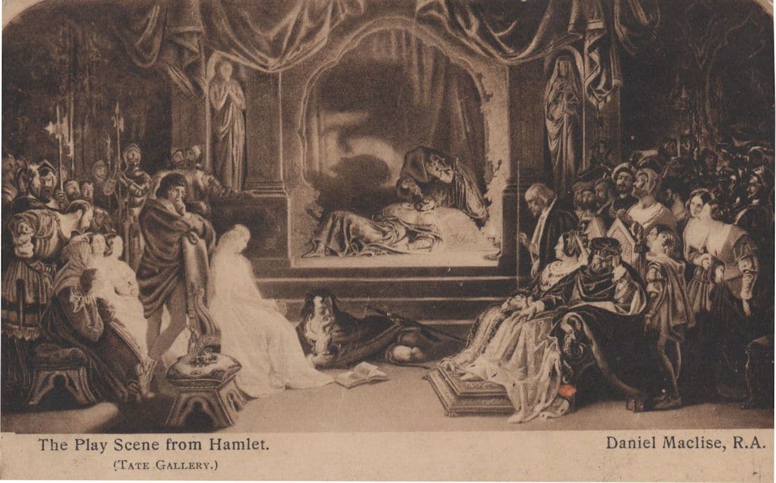 Shakespeare The Play Scene From Hamlet Tate Gallery Old Postcard