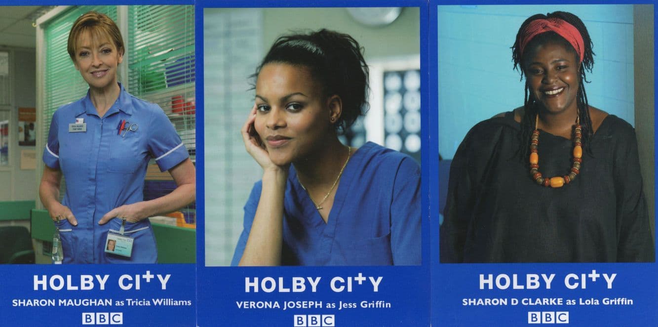 Sharon Clarke Verona Joseph Sharron Maughan 3x Unsigned Holby City Card s