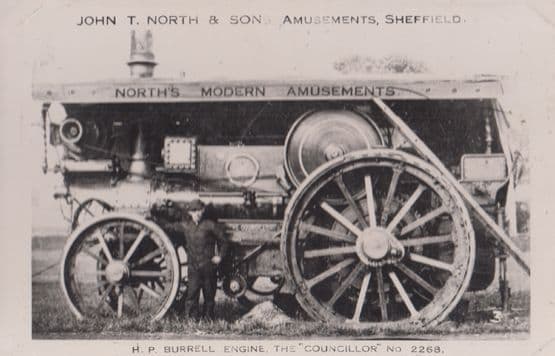 Sheffield Amusements John North & Sons Burrell Engine Councillor 2268 Old Photo