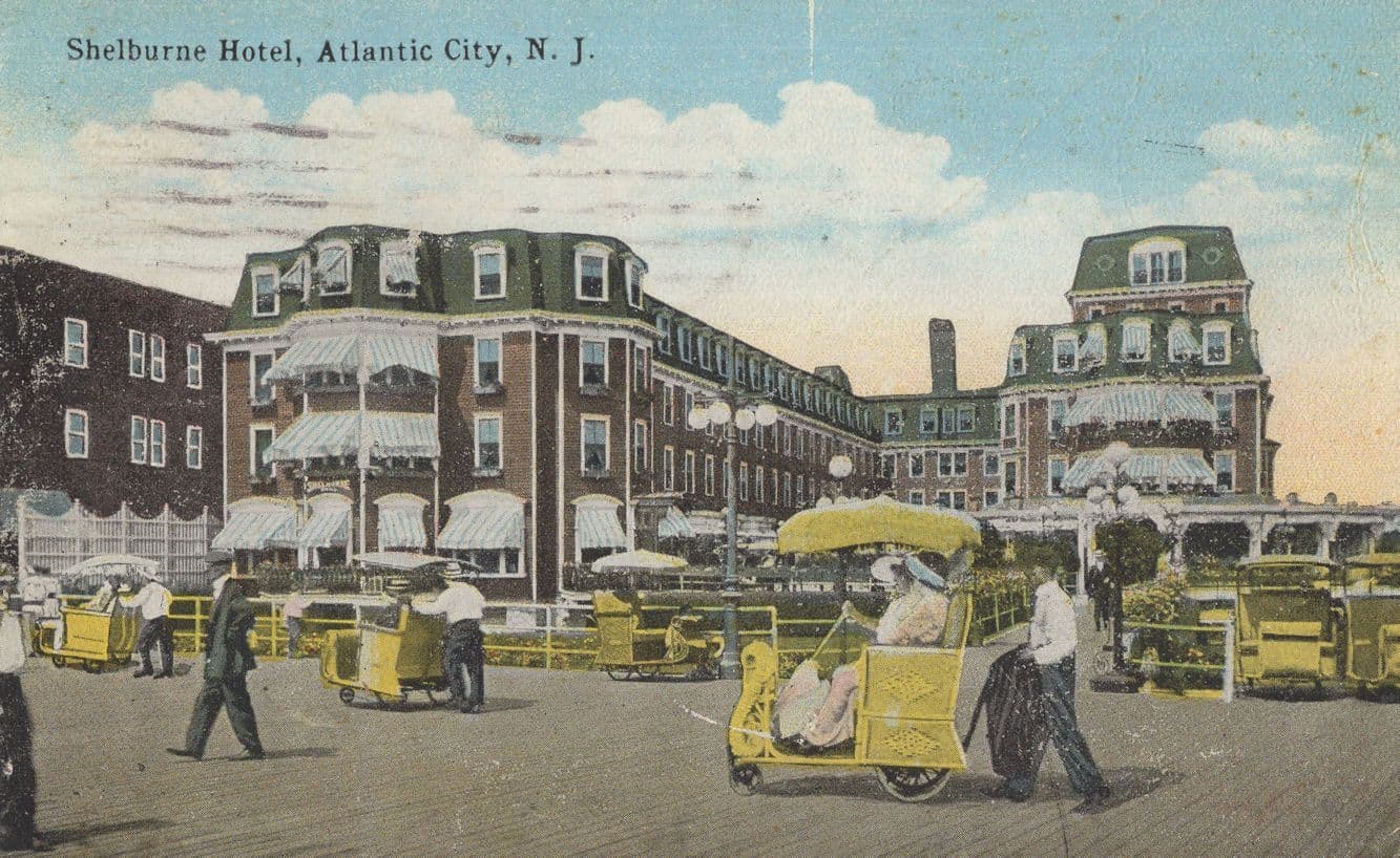 Shelbourne Hotel Atlantic City New Jersey USA Visitor 1920 Postcard