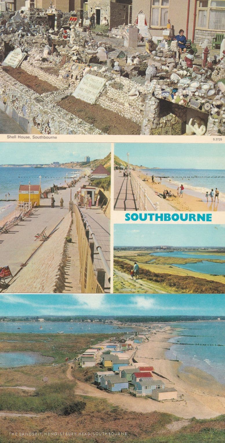 Shell House Southbourne Dorset 3x 1970s Postcard s