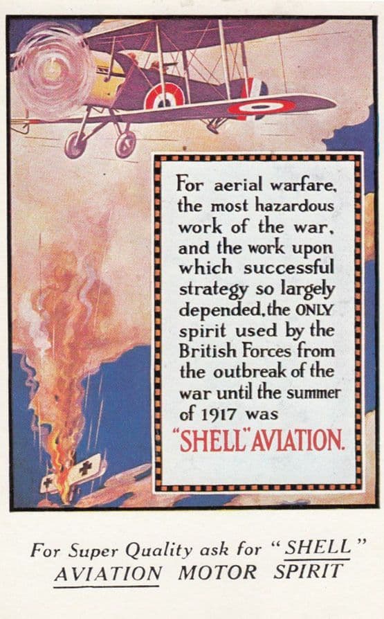 Shell Petrol Aviation Warfare War British Forces Military Advertising Postcard
