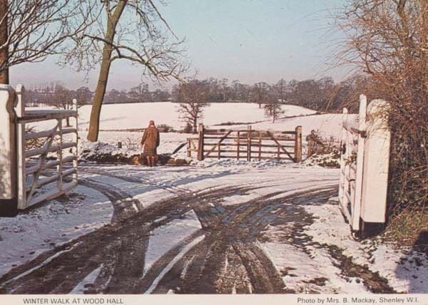 Shenley Wood Hall Walk Christmas Herts Hertfordshire Womens Institute Postcard