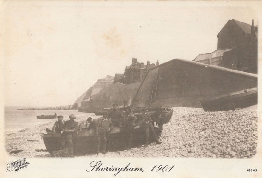 Sheringham Fishing Boat in Norfolk 1901 Postcard