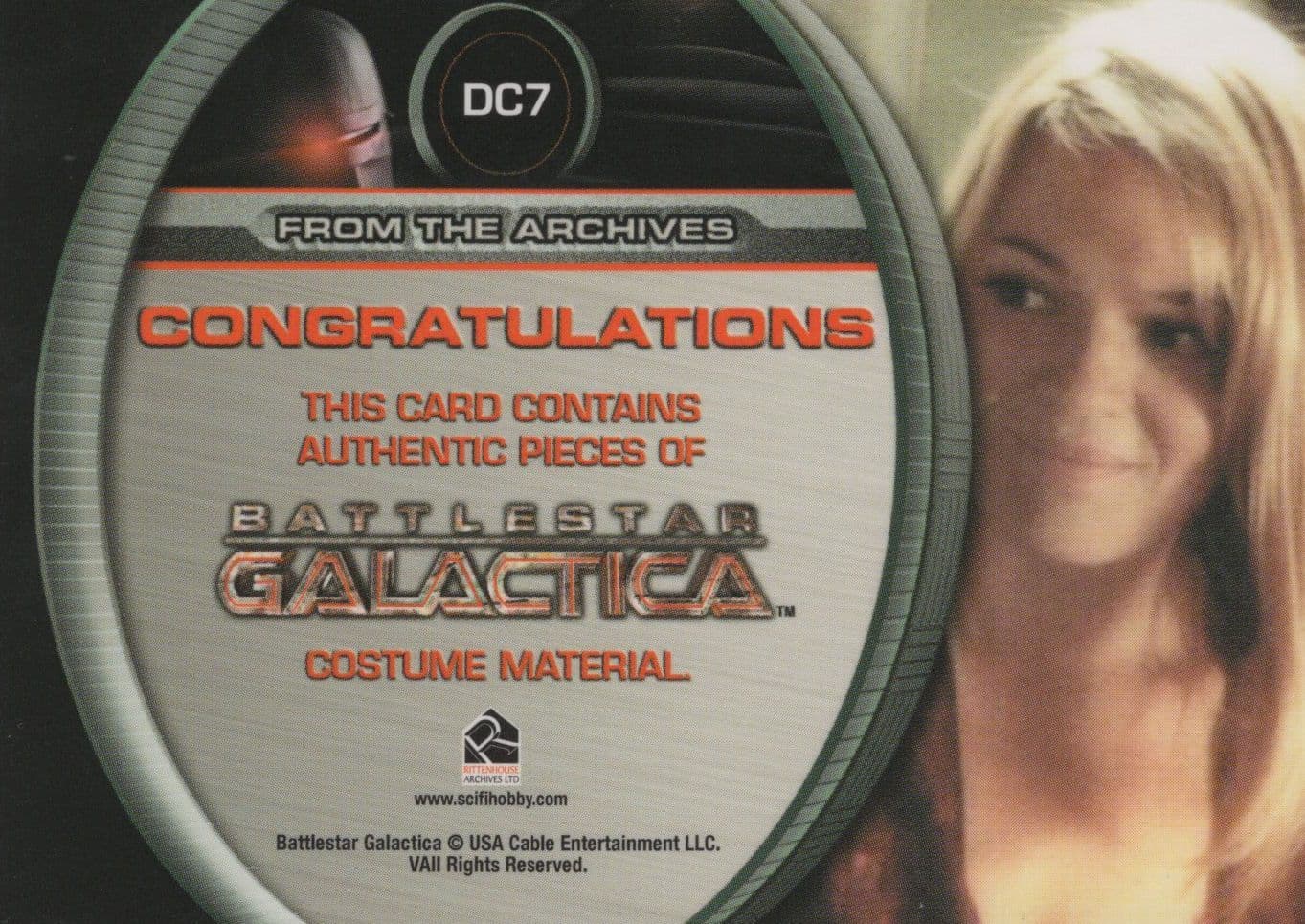 Shevon Battlestar Galactica TV Show REAL Costume Relic Card