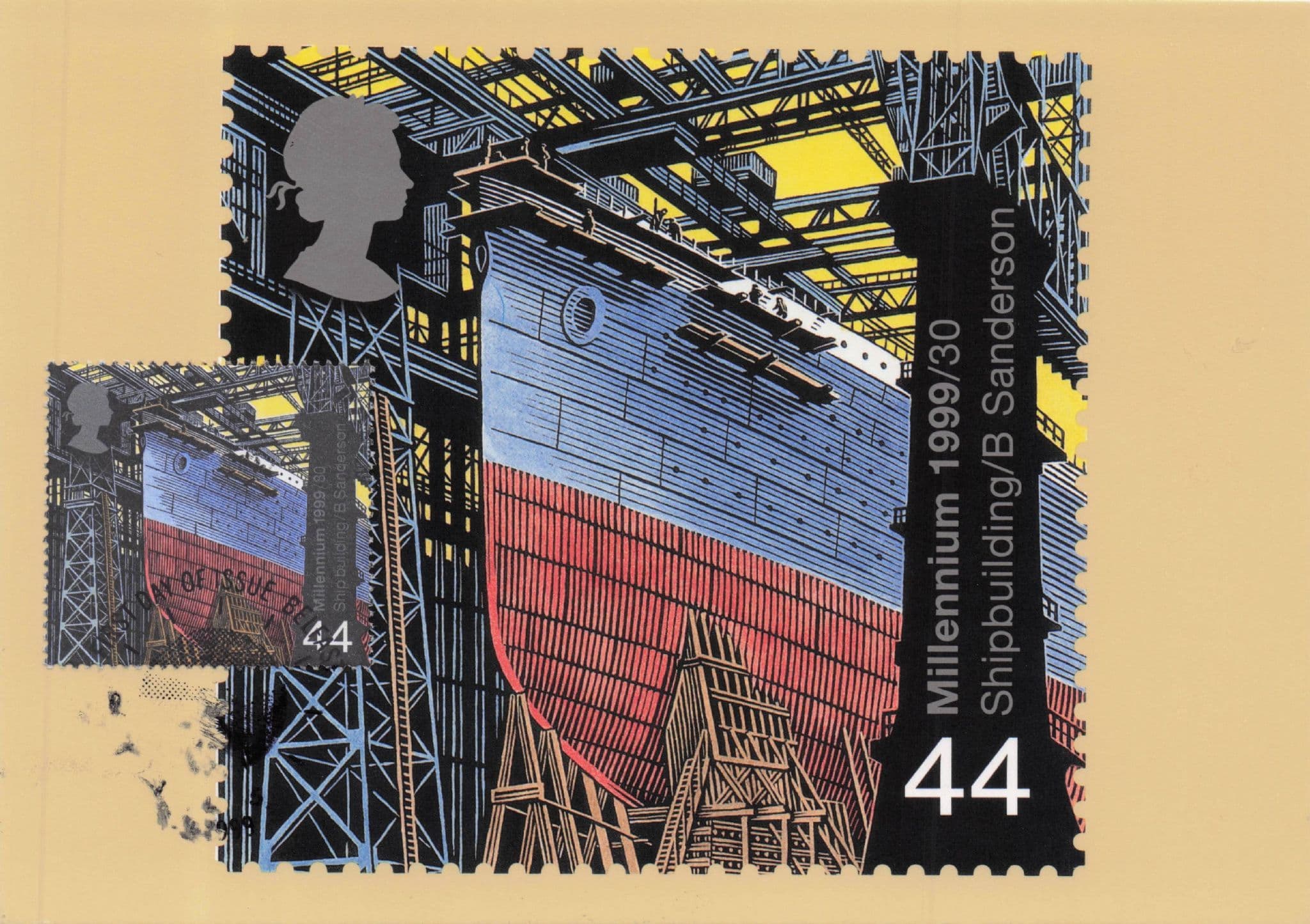 Ship Building Construction Royal Mail Ltd First Day Cover Postcard