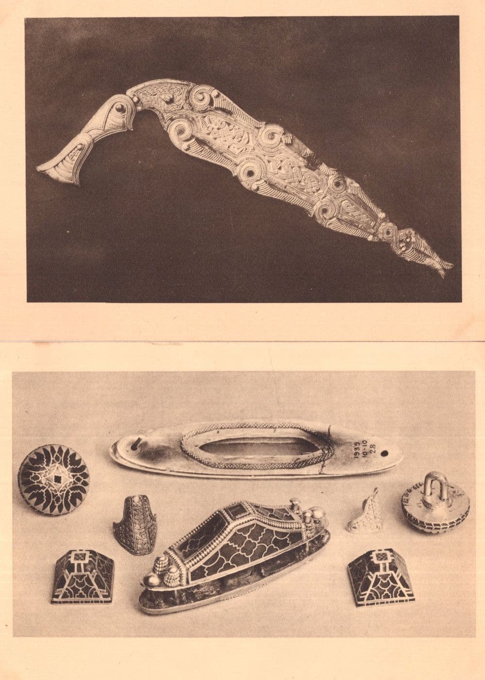 Ship Burial at Sutton Hoo Suffolk 2x Old Exhibit Postcard s