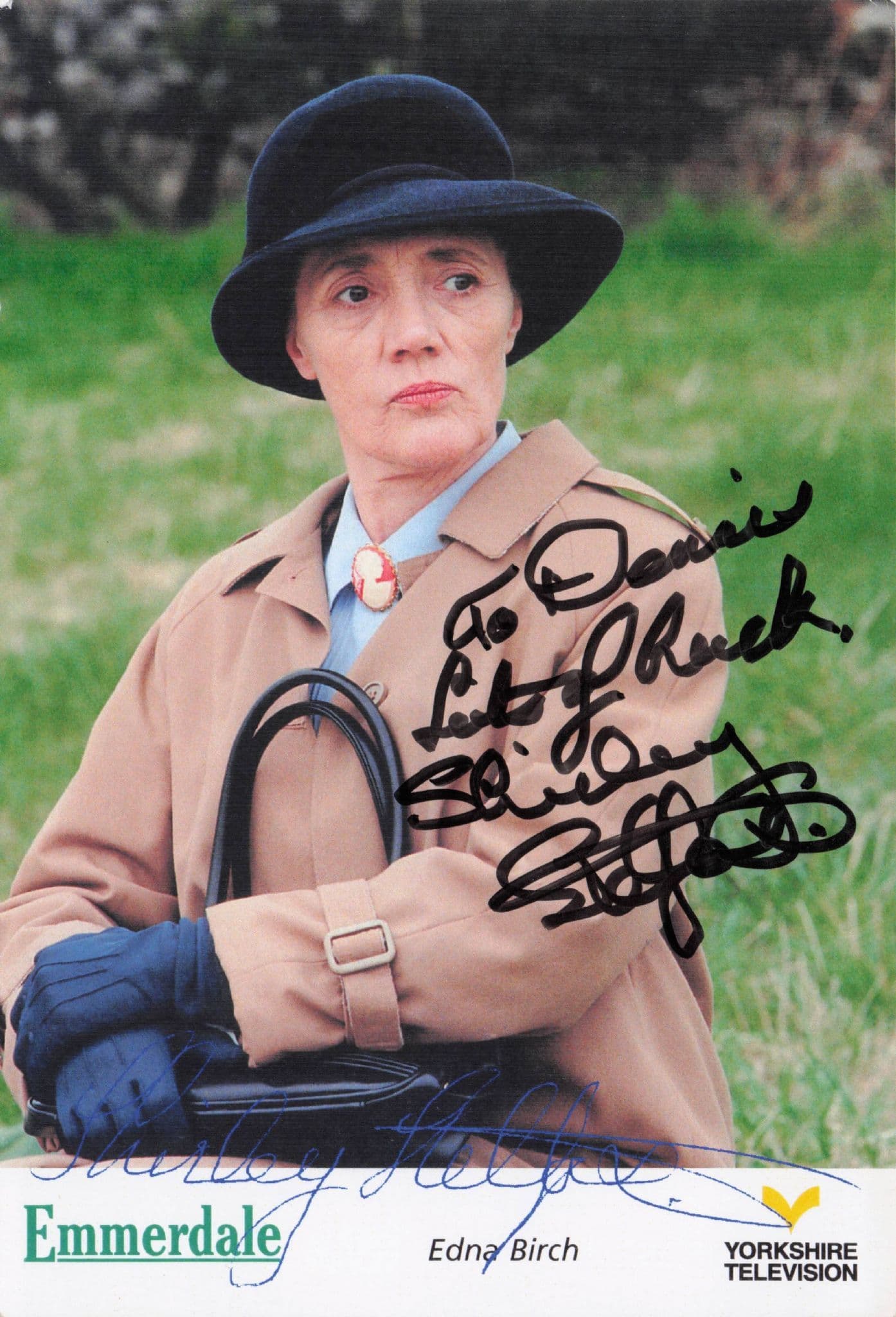 Shirley Stelfox as Edna Birch Emmerdale Hand Signed Cast Card Photo
