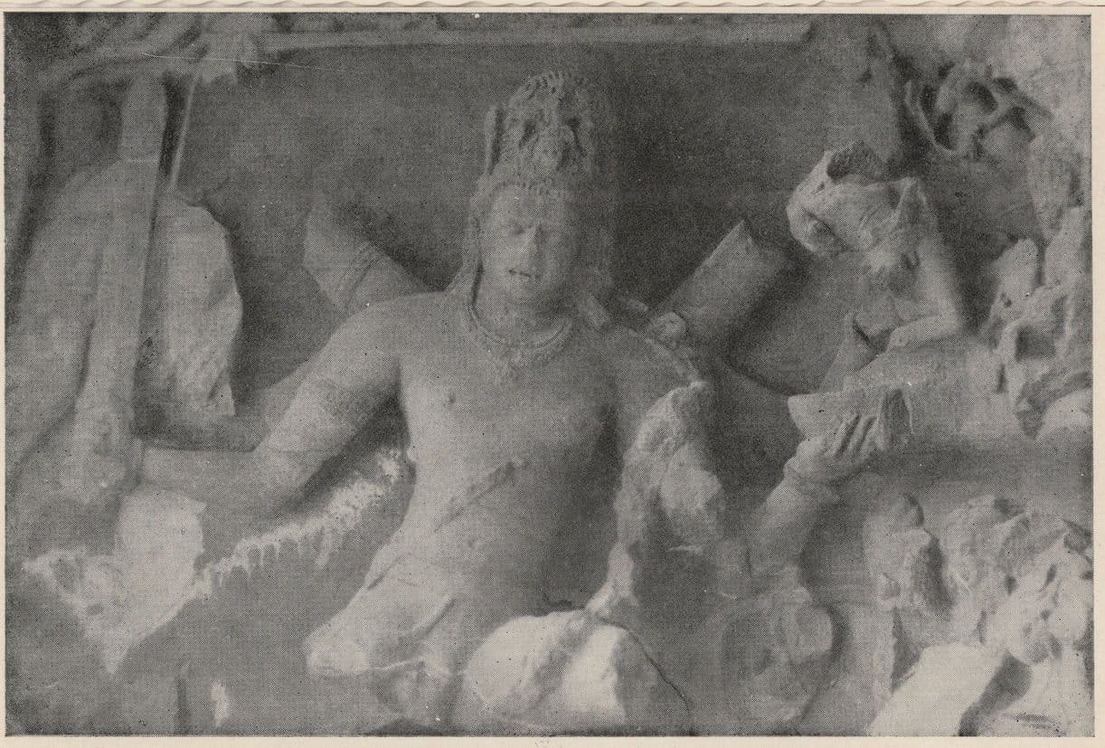 Shiva Killing Demon Andhaka Elephanta Caves Indian RPC Postcard