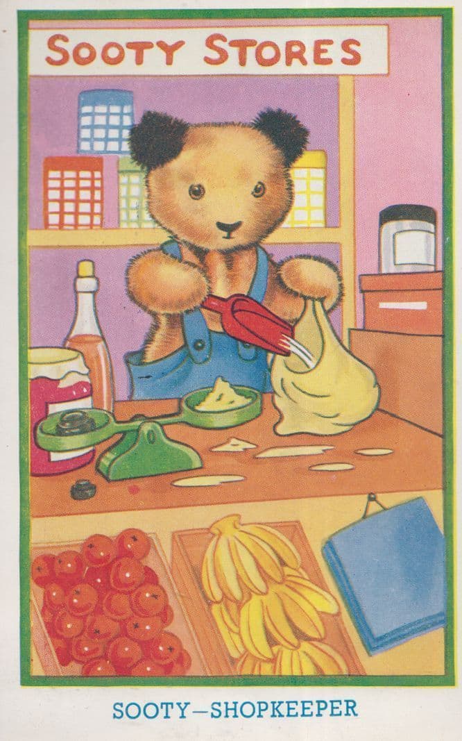 Shopkeeper Sooty & Sweep Postcard