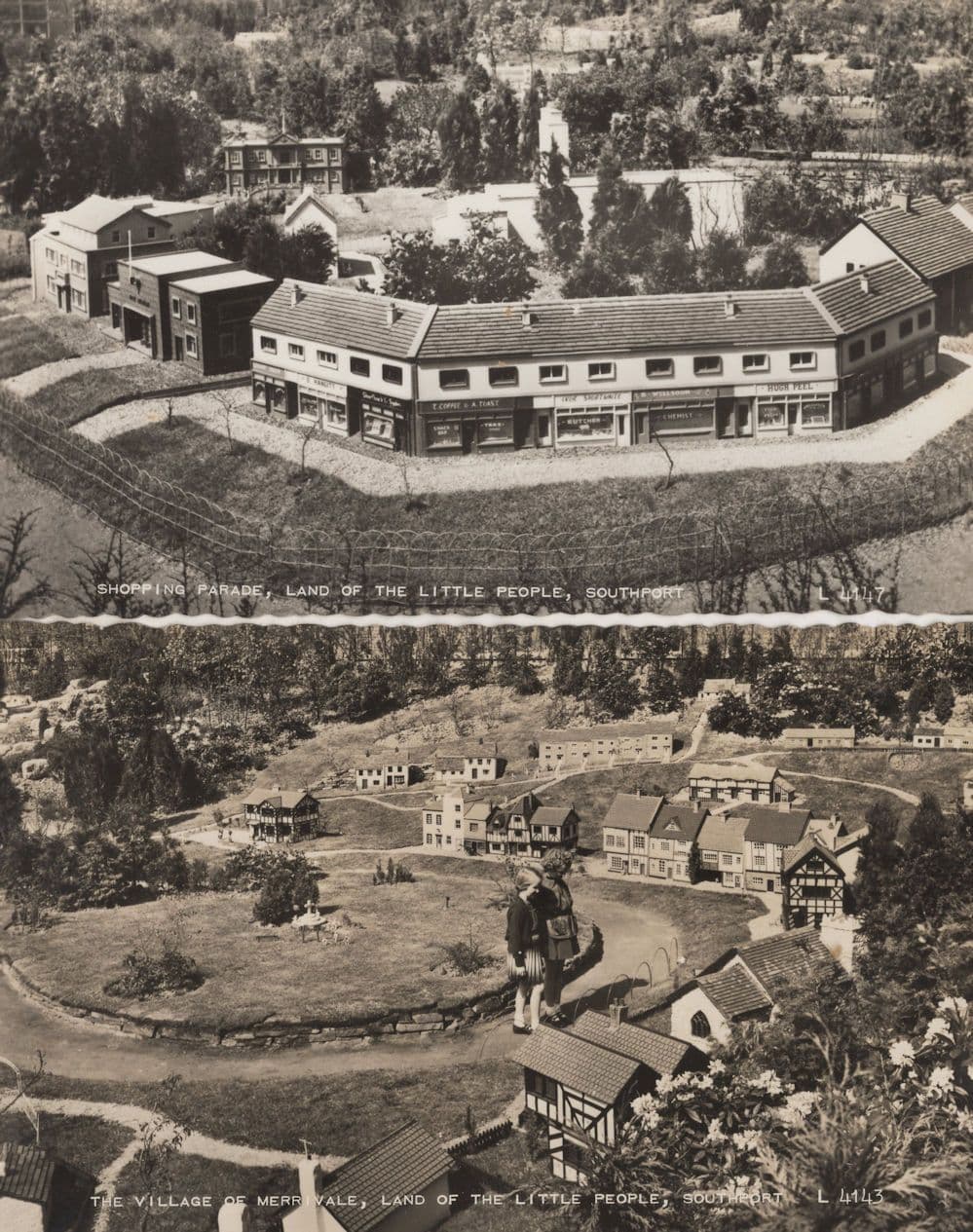 Shopping Parade Land Of The Little People Hampshire 2x Postcard