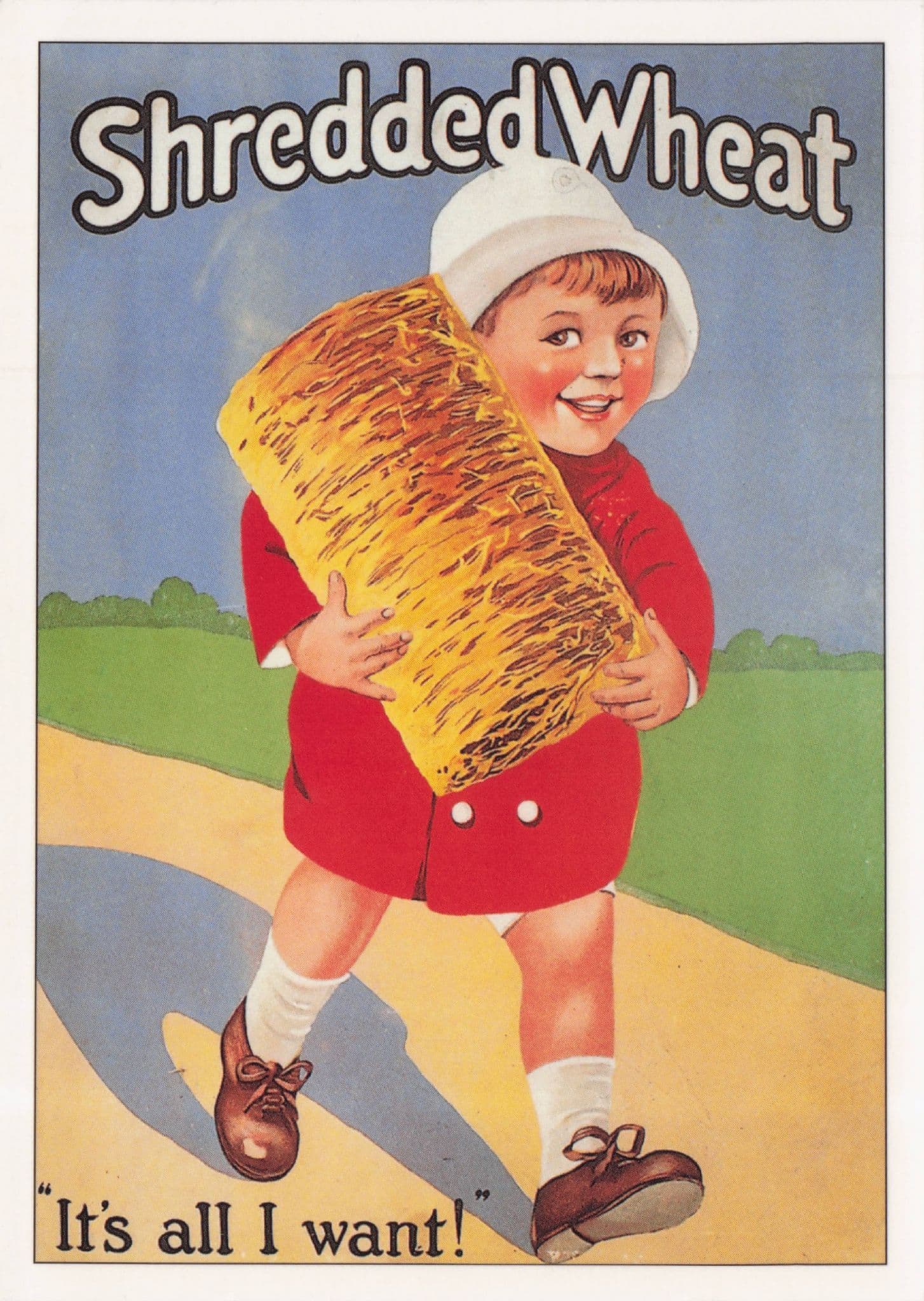 Shredded Wheat Breakfast Cereal It's All I Want Advertising Postcard