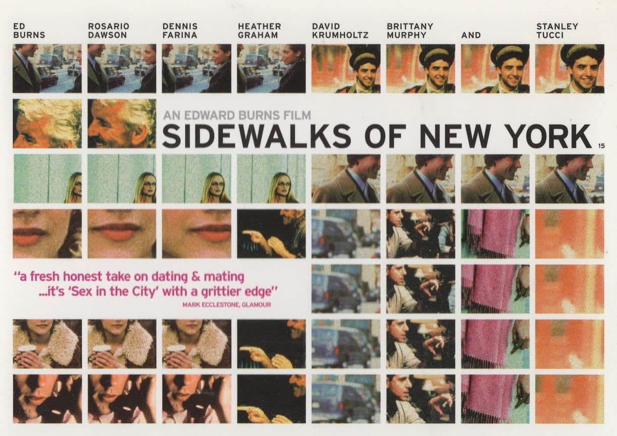 Sidewalks Of New York Edward Burns Film UK Premiere Postcard