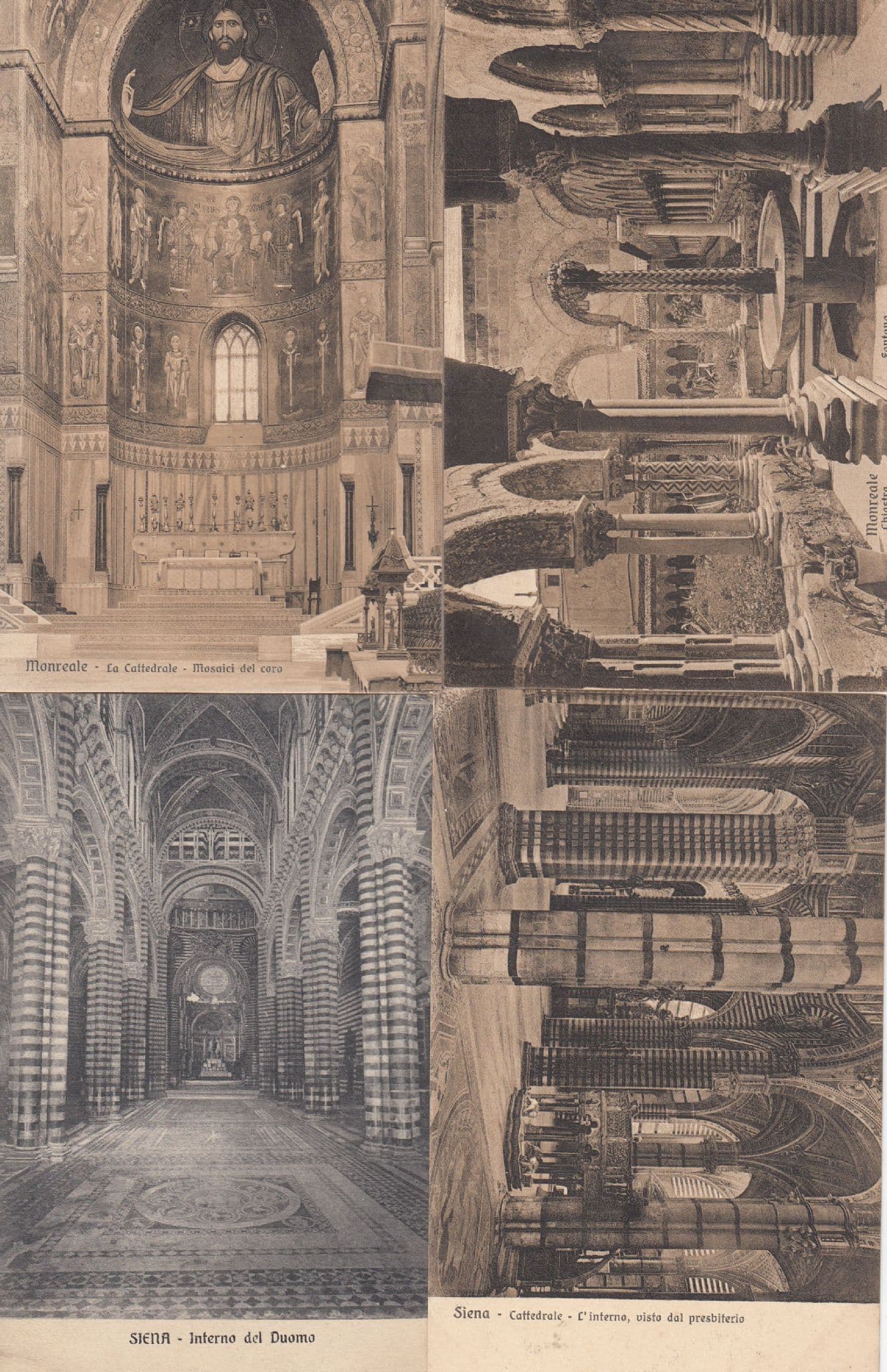 Siena Monreale 4x Cathedral Cattedrale Postcard s